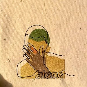 Tote bag with Embroidered Frank Ocean image